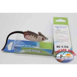 Artificial bait mouse 11cm with tail 11gr color dark gray striped C. AR94