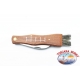 Cuchillo de seta con mango de madera y cepillo.FC.W09