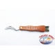 Cuchillo de seta con mango de madera y cepillo.FC.W09