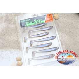 JIG AND SWIM Shad 9,5 cm-7 pcs. La Filature De La Basse Mer. Réflexe Méné. Aromatisé.AR547