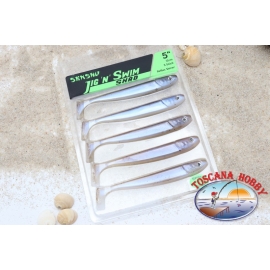 La PLANTILLA de N'NADAR Shad 12 cm-5 pcs. Girar La Lubina. Reflejo Ojo Morado. De sabor.AR552