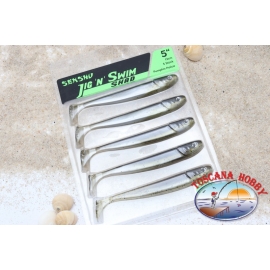 La PLANTILLA de N'NADAR Shad 12 cm-5 pcs. Girar La Lubina. La Calabaza De La Policía. De sabor.AR555