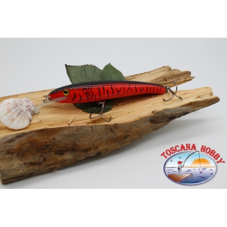 Künstliche Minno IV Viper Stil Rapala, 15cm-27gr. rot gestreift.  FC.V77