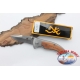 China Cuchillo de caza Browning mango de acero y madera W17 Fabricantes
