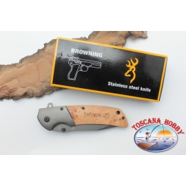 Couteau de chasse Browning en acier, manche en bois W24