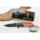 Couteau de chasse Browning en acier, manche en bois W24
