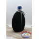 Drinking bottle 0.75 l, aluminium, pouch, green, with zipper, blue cap