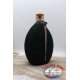 Drinking bottle 0.75 l, aluminium, pouch, green, with zipper, stopper, copper