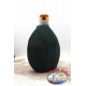 Drinking bottle 0.75 l, aluminium, sheath green with zipper closure, cap gold
