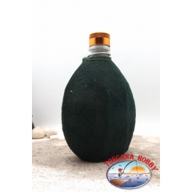 Trinkflasche 0,75 lt aluminium-hülle grün mit reißverschluss-CL.77