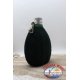Drinking bottle 0.5 l, aluminum, pouch, green, with zipper, red cap CL.79