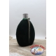 Trinkflasche 0,5 lt aluminium-hülle grün mit reißverschluss, rote kappe CL.79