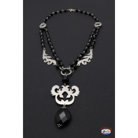 Necklace silver 925 Holy Spirit Jewelry with black onyx