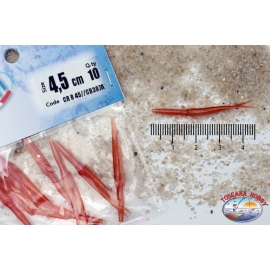 L'appât silicone - Queue de l'hirondelle, le Colibri, 4,5 cm, 10 pcs, rouge, CB307/A