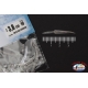 Cebo de silicona de juntas de cola de milano Colibríes, 3.8 cm, 10 pcs, blanco