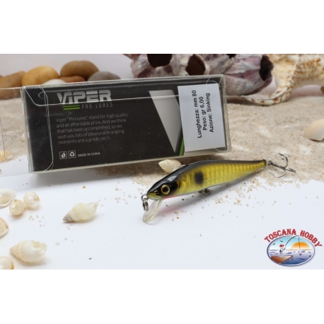 Esche Artificiali Viper, Spinning da 8 cm, 6 gr, Sinking