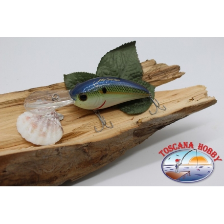 Artificial Crank, 8cm-28gr. floating, col. ocher and blue, spinning. FC.V163
