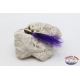 Cebos de arrastre: cabeza de listado hecha a mano con pluma de 9 cm-Púrpura / Negro
