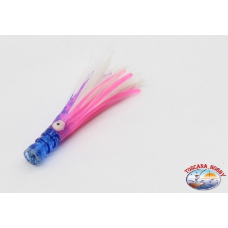 Trolling lures: kalice octopus head+7 cm feather-color 2