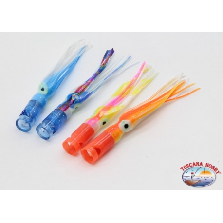 Leurre De Pêche Pieuvre – Tête Plombée, Jupes Silicone, Hameçons Acier – Pour Mer, Pêche à La Traîne