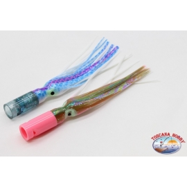 Trolling lures: hand-crafted whistling head mounted with octopus from 12 cm-preview