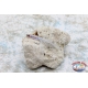 Appât artisanal en silicone avec filaments et plumes de 9 cm-Crochet 1/0-Blanc / Argent