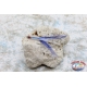 Esca artigianale siliconica con filamenti e piumette da 9 cm - Amo 1/0 - Bianco/Blue