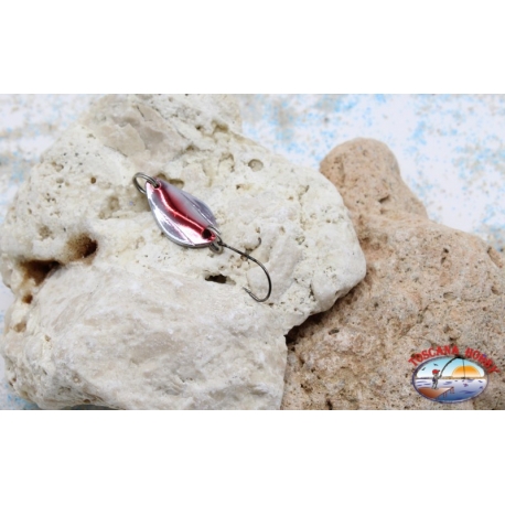 Trout Area Wave Spoon-Silver/Red Color