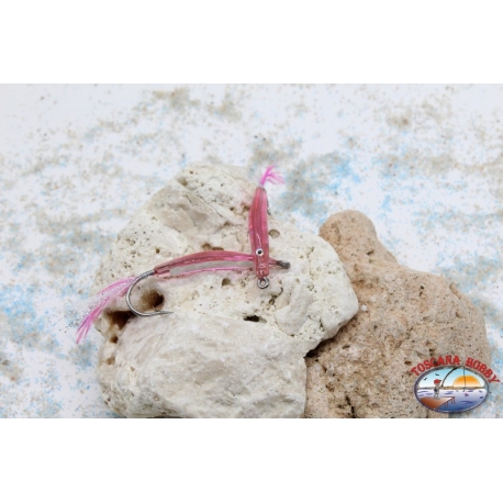 4.5 cm costera trolling craft clavo con pluma-Rosa