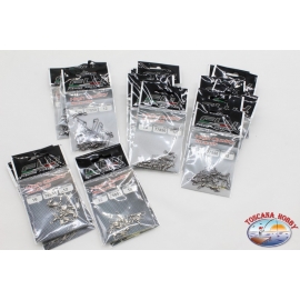 Swivel with carabiner Fishing FLY-Lot 21 PCs. Assorted size LT.31