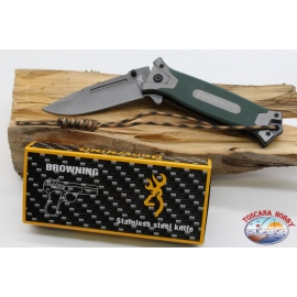 Coltello da caccia Browning in acciaio inox e manico verde W27