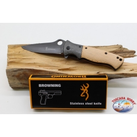 Coltello da caccia Browning in acciaio inox e impugnatura in legno W28