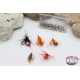 Feather treble hooks with colored filaments ( 100 PCs) - simple size size 3/4/6/8/10-preview