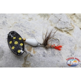 Cuchara de pesca giratoria Pantera Martin Anzuelo artesanal con plumas 4GR R. 554