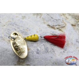 Cuchara de pesca giratoria Pantera Martin craft gancho triple con plumas 4gr R. 556