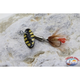 Cuchara de pesca giratoria Pantera Martin anzuelo artesanal con plumas 1GR R. 597