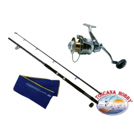 Canne Dip D Fish N Big Fish taille 2,40 m + moulinet ALCEDO mag III 8008