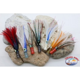 Trolling lures: kalice octopus head + feather + brill 10 cm "Simil" yes.06