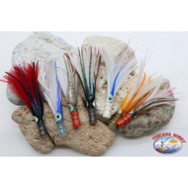 Trolling lures: kalice octopus head + feather + brill 10 cm "Simil" yes.06