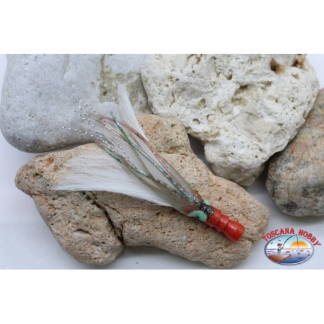 Esche da traina testina kalice octopus piuma brill 10 cm Simil-