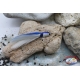 Appât de pêche à la traîne: tête d'anchois avec une plume bleue de 7,5 cm