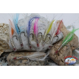 Silicone craft bait with filaments and feathers from 8/8. 5 cm Hook 1/0