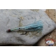 Silicone craft bait with filaments and feathers from 7 cm 1/0 light blue hook