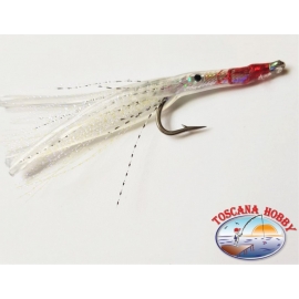 Craft bait with steel hook 7 cm holographic filaments R. 740