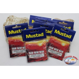 Mustad fishing lines 9 sachets of 3 hooks LT.12