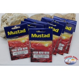 Mustad fishing lines 9 sachets of 3 hooks LT.14