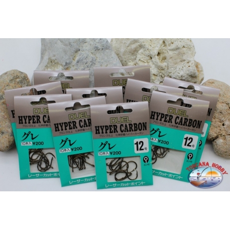 Duel size 12 Fishing Hooks with Eyelet 10 sachets of 10 pieces preview