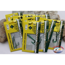 Duel size 1 Fishing Hooks with Eyelet 10 sachets of 4 pieces-1