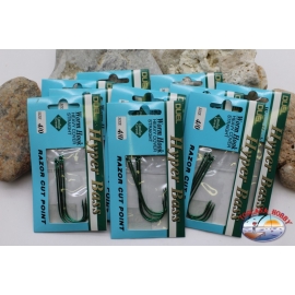 Duel size 4/0 Fishing Hooks with eyelet 10 sachets of 4 pieces-1