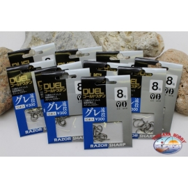 Hameçons de pêche Duel taille 8 avec œillet 10 sachets de 10 pièces-1